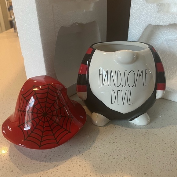 Rae Dunn Kitchen Gnome Artisan Collection Handsome Devil Cookie Jar Canister NEW - Picture 12 of 13